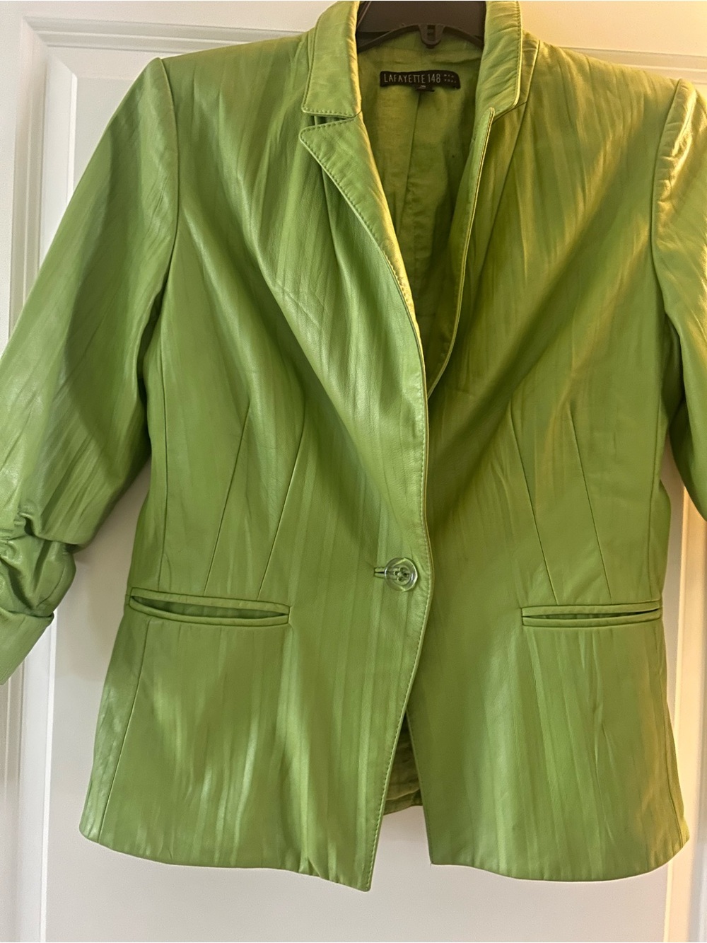 Lafayette 148 New York lime Leather Blazer